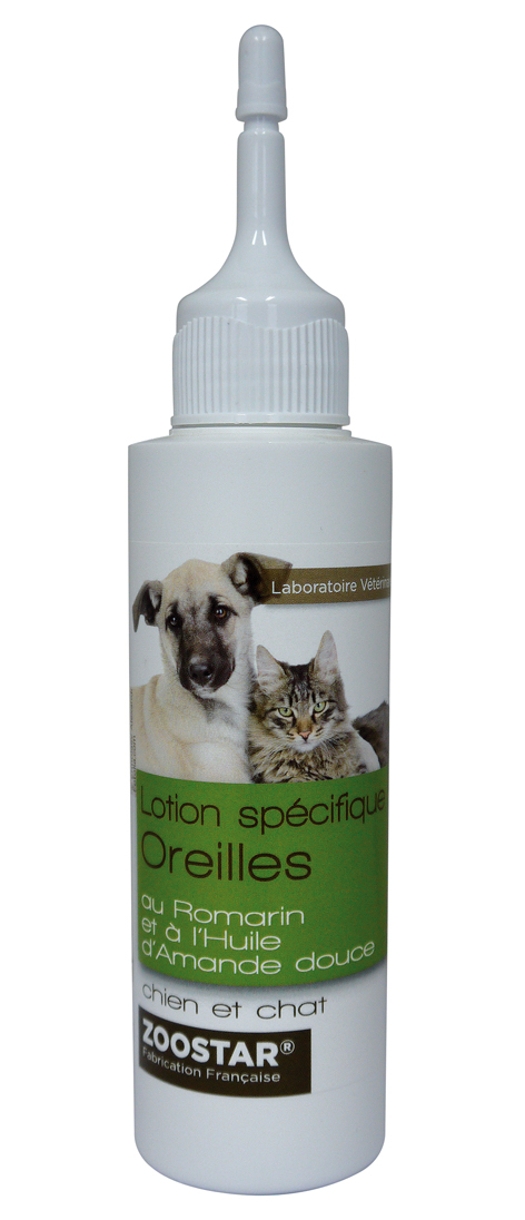 Lotion oreilles chiens chats
